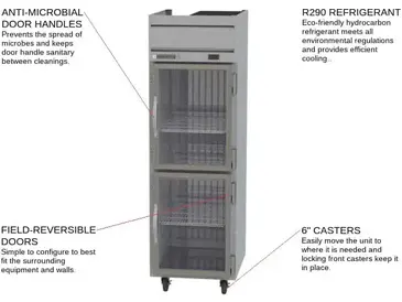 Beverage Air HRP1HC-1HG Refrigerator, Reach-in