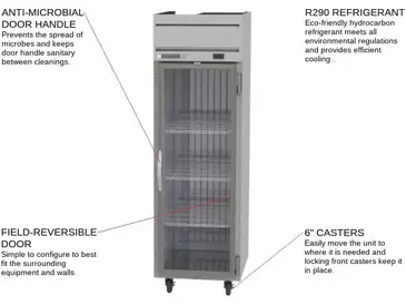 Beverage Air HRPS1HC-1G Refrigerator, Reach-in