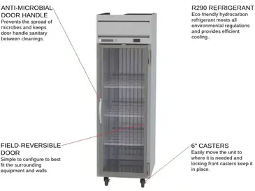 Beverage Air HRS1HC-1G Refrigerator, Reach-in