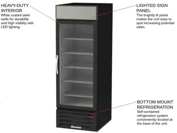 Beverage Air MMF23HC-1-B Freezer, Merchandiser