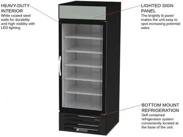 Beverage Air MMF27HC-1-B Freezer, Merchandiser