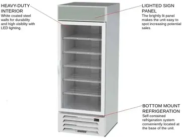 Beverage Air MMF27HC-1-W Freezer, Merchandiser