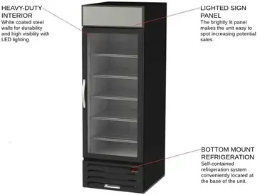 Beverage Air MMR23HC-1-B Refrigerator, Merchandiser