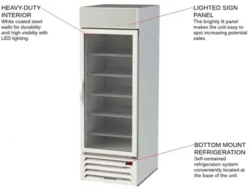 Beverage Air MMR23HC-1-W Refrigerator, Merchandiser