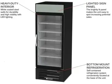 Beverage Air MMR27HC-1-B Refrigerator, Merchandiser