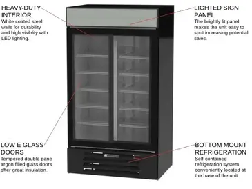 Beverage Air MMR38HC-1-B Refrigerator, Merchandiser