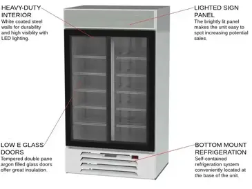 Beverage Air MMR38HC-1-W Refrigerator, Merchandiser