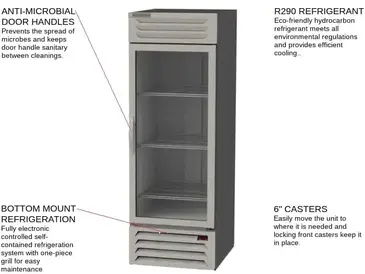 Beverage Air RB23HC-1G Refrigerator, Reach-in