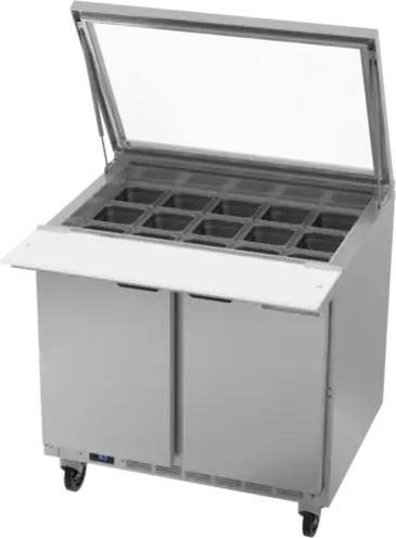 Beverage Air SPE36HC-15M-STL Refrigerated Counter, Mega Top Sandwich / Salad Un