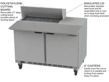 Beverage Air SPE48HC-08C Refrigerated Counter, Sandwich / Salad Unit