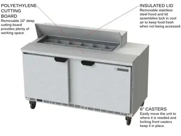 Beverage Air SPE60HC-12 Refrigerated Counter, Sandwich / Salad Unit