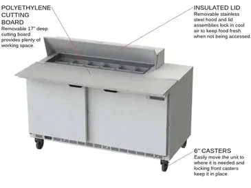 Beverage Air SPE60HC-12C Refrigerated Counter, Sandwich / Salad Unit