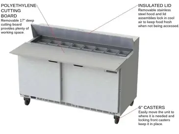 Beverage Air SPE60HC-16C Refrigerated Counter, Sandwich / Salad Unit