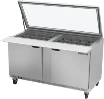 Beverage Air SPE60HC-24M-STL Refrigerated Counter, Mega Top Sandwich / Salad Un