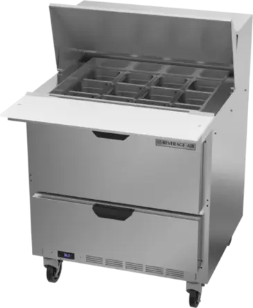 Beverage Air SPED32HC-12M-2 Refrigerated Counter, Mega Top Sandwich / Salad Un