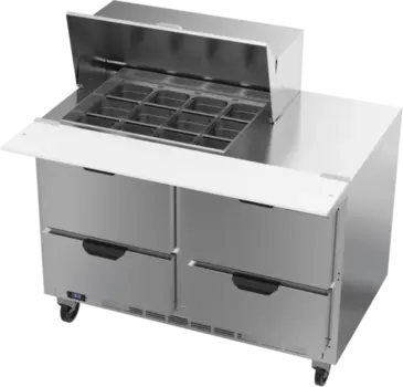Beverage Air SPED48HC-12M-4 Refrigerated Counter, Mega Top Sandwich / Salad Un