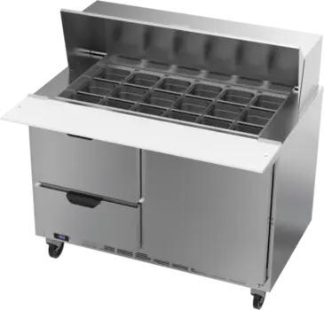 Beverage Air SPED48HC-18M-2 Refrigerated Counter, Mega Top Sandwich / Salad Un