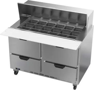Beverage Air SPED48HC-18M-4 Refrigerated Counter, Mega Top Sandwich / Salad Un