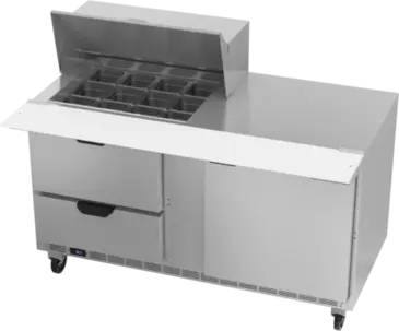 Beverage Air SPED60HC-12M-2 Refrigerated Counter, Mega Top Sandwich / Salad Un