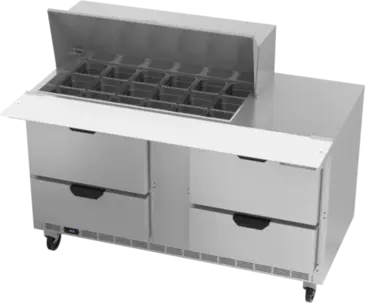 Beverage Air SPED60HC-18M-4 Refrigerated Counter, Mega Top Sandwich / Salad Un