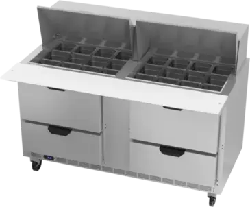 Beverage Air SPED60HC-24M-4 Refrigerated Counter, Mega Top Sandwich / Salad Un