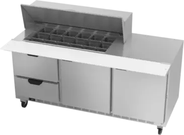 Beverage Air SPED72HC-18M-2 Refrigerated Counter, Mega Top Sandwich / Salad Un