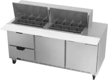 Beverage Air SPED72HC-24M-2 Refrigerated Counter, Mega Top Sandwich / Salad Un