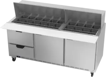 Beverage Air SPED72HC-30M-2 Refrigerated Counter, Mega Top Sandwich / Salad Un