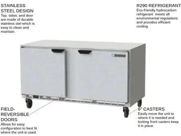 Beverage Air UCF60AHC Freezer, Undercounter, Reach-In