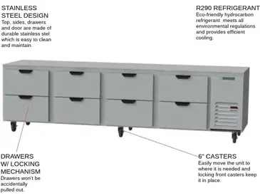 Beverage Air UCRD119AHC-8 Refrigerator, Undercounter, Reach-In