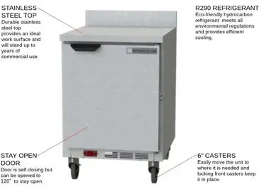 Beverage Air WTF24AHC-FIP Freezer Counter, Work Top