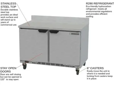 Beverage Air WTF48AHC-FIP Freezer Counter, Work Top