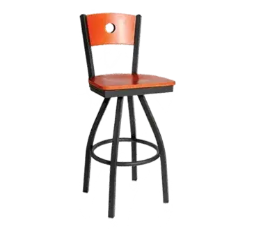 BFM 2152S-SB W Bar Stool, Swivel, Indoor