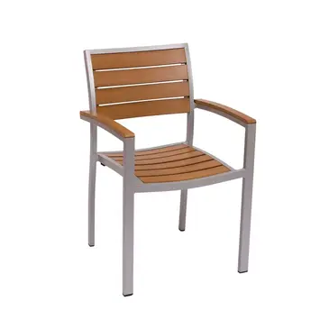 BFM PH101CTKSV Chair, Armchair, Stacking, Outdoor