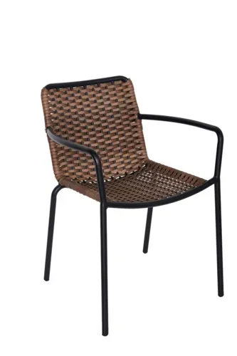 BFM PH401CBR-BL Chair, Armchair, Stacking, Outdoor