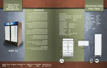 Bison Refrigeration BGM-49 Refrigerator, Merchandiser