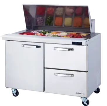 Blue Air BLMT48-D2R-HC Refrigerated Counter, Mega Top Sandwich / Salad Unit