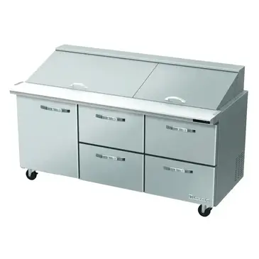 Blue Air BLMT72-D4RM-HC Refrigerated Counter, Mega Top Sandwich / Salad Un