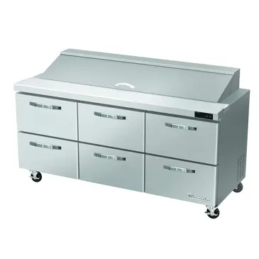 Blue Air BLPT72-D6-HC Refrigerated Counter, Sandwich / Salad Unit