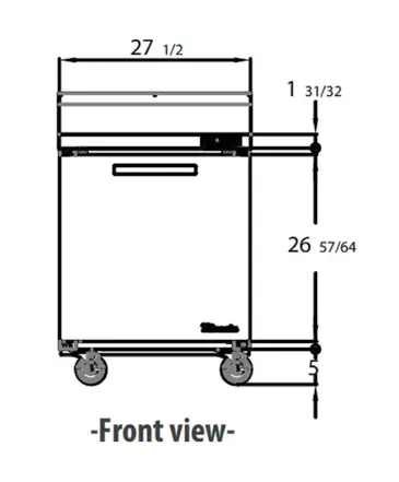 Blue Air BLUF28-WT-HC Freezer Counter, Work Top