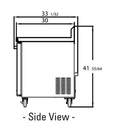 Blue Air BLUF60-WT-HC Freezer Counter, Work Top