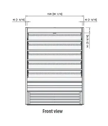 Blue Air BOD-60G Display Case, Refrigerated, Self-Serve