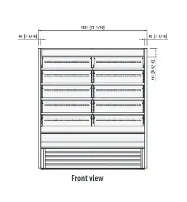 Blue Air BOD-72G Display Case, Refrigerated, Self-Serve