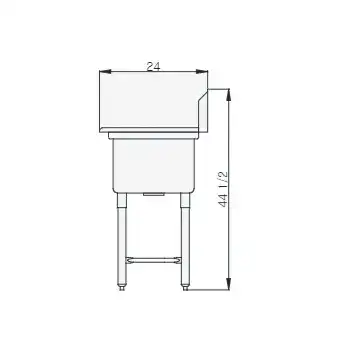 Blue Air BS2-18-12/2D Sink, (2) Two Compartment