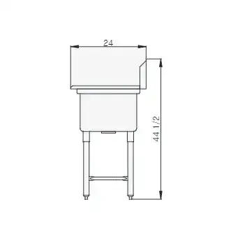 Blue Air BS2-18-12/N Sink, (2) Two Compartment