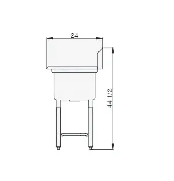 Blue Air BS2-18-12/R Sink, (2) Two Compartment