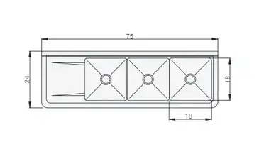 Blue Air BS3-18-12/L Sink, (3) Three Compartment