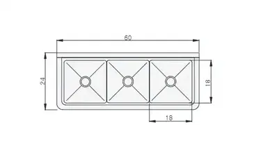 Blue Air BS3-18-12/N Sink, (3) Three Compartment