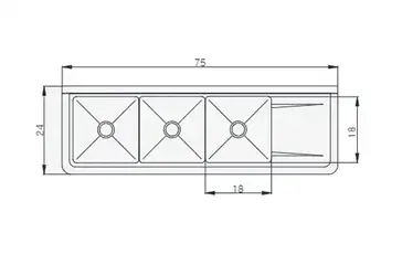 Blue Air BS3-18-12/R Sink, (3) Three Compartment