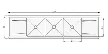 Blue Air BS3-24-14/2D Sink, (3) Three Compartment